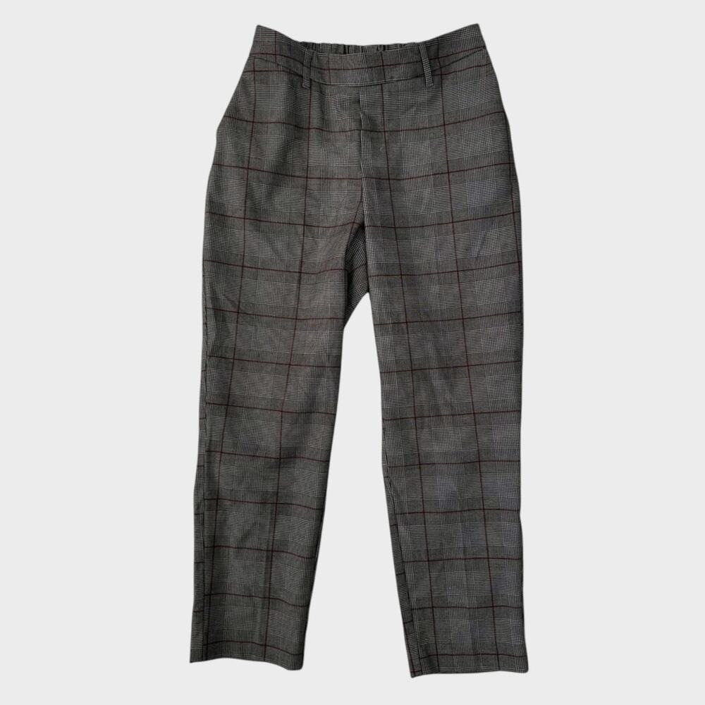 a new day Womens Small Black White Herringbone Print Pants